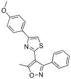 4-[4-(4-METHOXYPHENYL)-1,3-THIAZOL-2-YL]-5-METHYL-3-PHENYLISOXAZOLE Struktur