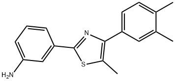 3-[4-(3,4-DIMETHYL-PHENYL)-5-METHYL-THIAZOL-2-YL]-PHENYLAMINE Struktur