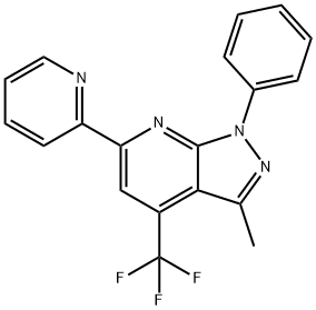 3-METHYL-1-PHENYL-6-PYRIDIN-2-YL-4-(TRIFLUOROMETHYL)-1H-PYRAZOLO[3,4-B]PYRIDINE Struktur