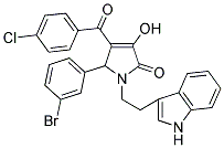 1-(2-(1H-INDOL-3-YL)ETHYL)-5-(3-BROMOPHENYL)-4-(4-CHLOROBENZOYL)-3-HYDROXY-1H-PYRROL-2(5H)-ONE Struktur