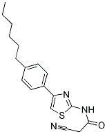 2-CYANO-N-[4-(4-HEXYLPHENYL)-1,3-THIAZOL-2-YL]ACETAMIDE Struktur