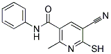 5-CYANO-6-MERCAPTO-2-METHYL-N-PHENYLNICOTINAMIDE Struktur