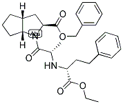 [2S,3AR,6AR]-1-[(2(S)-2-[[(1R)-1-ETHOXYCARBONXYL)-3-PHENYLPROPYL]AMINO]-1-OXOPROPYL]OCTAHYDROCYCLOPENTA[B]PYRROLE-2-CARBOXYLIC ACID, BENZYL ESTER Struktur