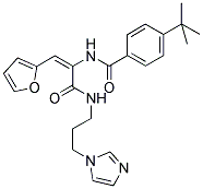 4-(TERT-BUTYL)-N-[(E)-2-(2-FURYL)-1-({[3-(1H-IMIDAZOL-1-YL)PROPYL]AMINO}CARBONYL)ETHENYL]BENZAMIDE Struktur