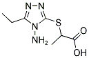 2-[(4-AMINO-5-ETHYL-4H-1,2,4-TRIAZOL-3-YL)SULFANYL]PROPANOIC ACID Struktur