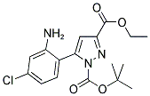 5-(2-AMINO-4-CHLORO-PHENYL)-PYRAZOLE-1,3-DICARBOXYLIC ACID 1-TERT-BUTYL ESTER 3-ETHYL ESTER Struktur