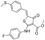 METHYL (5Z)-2-[(4-FLUOROPHENYL)AMINO]-5-[4-(METHYLTHIO)BENZYLIDENE]-4-OXO-4,5-DIHYDROTHIOPHENE-3-CARBOXYLATE Struktur