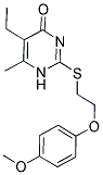 5-ETHYL-2-([2-(4-METHOXYPHENOXY)ETHYL]THIO)-6-METHYLPYRIMIDIN-4(1H)-ONE Struktur