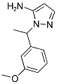 2-[1-(3-METHOXY-PHENYL)-ETHYL]-2H-PYRAZOL-3-YLAMINE Struktur