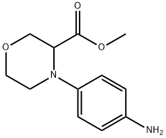 4-(4-AMINO-PHENYL)-MORPHOLINE-3-CARBOXYLIC ACID METHYL ESTER Struktur