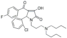 5-(2-CHLOROPHENYL)-1-(3-(DIBUTYLAMINO)PROPYL)-4-(4-FLUOROBENZOYL)-3-HYDROXY-1H-PYRROL-2(5H)-ONE Struktur