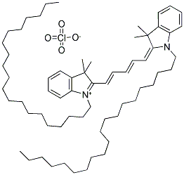 1-ICOSYL-2-[(1E,3E)-5-(1-ICOSYL-3,3-DIMETHYL-1,3-DIHYDRO-2H-INDOL-2-YLIDENE)-1,3-PENTADIENYL]-3,3-DIMETHYL-3H-INDOLIUM PERCHLORATE Struktur