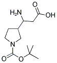 3-(1-AMINO-2-CARBOXY-ETHYL)-PYRROLIDINE-1-CARBOXYLIC ACID TERT-BUTYL ESTER Struktur