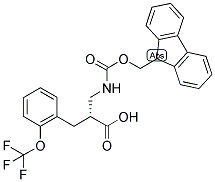 (R)-2-[(9H-FLUOREN-9-YLMETHOXYCARBONYLAMINO)-METHYL]-3-(2-TRIFLUOROMETHOXY-PHENYL)-PROPIONIC ACID Struktur