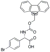 (S)-(4-BROMO-PHENYL)-[(9H-FLUOREN-9-YLMETHOXYCARBONYLAMINO)]-ACETIC ACID Struktur