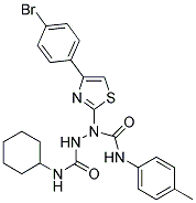 1-(4-(4-BROMOPHENYL)THIAZOL-2-YL)-N2-CYCLOHEXYL-N1-P-TOLYLHYDRAZINE-1,2-DICARBOXAMIDE Struktur