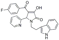 4-(4-FLUOROBENZOYL)-3-HYDROXY-1-[2-(1H-INDOL-3-YL)ETHYL]-5-(2-PYRIDINYL)-1,5-DIHYDRO-2H-PYRROL-2-ONE Struktur