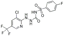 2-[3-CHLORO-5-(TRIFLUOROMETHYL)PYRIDIN-2-YL]-N-[(4-FLUOROPHENYL)SULFONYL]HYDRAZINECARBOXAMIDE Struktur