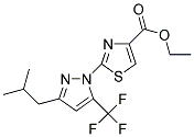 ETHYL 2-[3-ISOBUTYL-5-(TRIFLUOROMETHYL)-1H-PYRAZOL-1-YL]-1,3-THIAZOLE-4-CARBOXYLATE Struktur