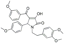 1-(3,4-DIMETHOXYPHENETHYL)-3-HYDROXY-4-(3-METHOXYBENZOYL)-5-(4-METHOXYPHENYL)-1H-PYRROL-2(5H)-ONE Struktur