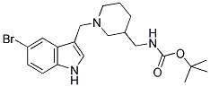 [1-(5-BROMO-1H-INDOL-3-YLMETHYL)-PIPERIDIN-3-YLMETHYL]-CARBAMIC ACID TERT-BUTYL ESTER Struktur