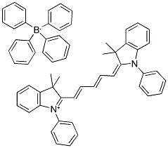 2-[(1E,3E)-5-(3,3-DIMETHYL-1-PHENYL-1,3-DIHYDRO-2H-INDOL-2-YLIDENE)-1,3-PENTADIENYL]-3,3-DIMETHYL-1-PHENYL-3H-INDOLIUM TETRAPHENYLBORATE Struktur