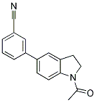 3-(1-ACETYL-2,3-DIHYDRO-1H-INDOL-5-YL)BENZONITRILE Struktur