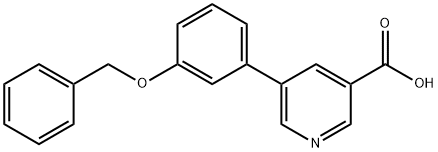 5-[3-(ベンジルオキシ)フェニル]ニコチン酸 化學(xué)構(gòu)造式