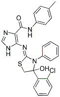 (Z)-5-(4-(2-CHLOROPHENYL)-4-HYDROXY-3-PHENYLTHIAZOLIDIN-2-YLIDENEAMINO)-N-P-TOLYL-1H-IMIDAZOLE-4-CARBOXAMIDE Struktur