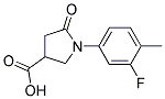 1-(3-FLUORO-4-METHYLPHENYL)-5-OXOPYRROLIDINE-3-CARBOXYLIC ACID Struktur