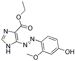 ETHYL 5-[(E)-(4-HYDROXY-2-METHOXYPHENYL)DIAZENYL]-1H-IMIDAZOLE-4-CARBOXYLATE Struktur