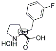 (R)-ALPHA-(3-FLUOROBENZYL)-PROLINE-HCL Struktur