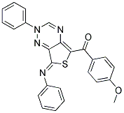 (4-METHOXYPHENYL)[(7Z)-2-PHENYL-7-(PHENYLIMINO)-2,7-DIHYDROTHIENO[3,4-E][1,2,4]TRIAZIN-5-YL]METHANONE Struktur