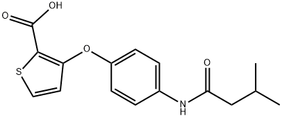 3-(4-[(3-METHYLBUTANOYL)AMINO]PHENOXY)-2-THIOPHENECARBOXYLIC ACID Struktur