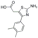 [2-AMINO-4-(3,4-DIMETHYLPHENYL)-1,3-THIAZOL-5-YL]ACETIC ACID Struktur