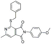 4-(BENZYLTHIO)-2-(4-METHOXYPHENYL)-6-METHYL-1H-PYRROLO[3,4-C]PYRIDINE-1,3(2H)-DIONE Struktur