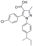 1-(4-SEC-BUTYL-PHENYL)-5-(4-CHLORO-PHENYL)-3-METHYL-1H-PYRAZOLE-4-CARBOXYLIC ACID Struktur