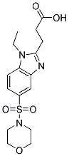 3-[1-ETHYL-5-(MORPHOLIN-4-YLSULFONYL)-1H-BENZIMIDAZOL-2-YL]PROPANOIC ACID Struktur