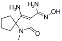 4-AMINO-N'-HYDROXY-1-METHYL-2-OXO-1-AZASPIRO[4.4]NON-3-ENE-3-CARBOXIMIDAMIDE Struktur