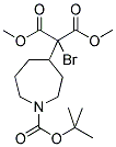 2-BROMO-2- (1-TERT-BUTOXYCARBONYL-AZEPAN-4-YL)-MALONIC ACID DIMETHYL ESTER Struktur