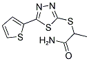 2-([5-(2-THIENYL)-1,3,4-THIADIAZOL-2-YL]SULFANYL)PROPANAMIDE Struktur