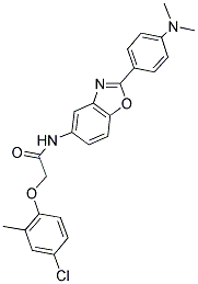 2-(4-CHLORO-2-METHYLPHENOXY)-N-{2-[4-(DIMETHYLAMINO)PHENYL]-1,3-BENZOXAZOL-5-YL}ACETAMIDE Struktur