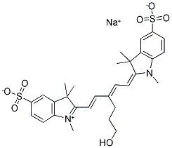 SODIUM 2-[(1E,3E)-3-(3-HYDROXYPROPYL)-5-(1,3,3-TRIMETHYL-5-SULFONATO-1,3-DIHYDRO-2H-INDOL-2-YLIDENE)-1,3-PENTADIENYL]-1,3,3-TRIMETHYL-3H-INDOLIUM-5-SULFONATE Struktur