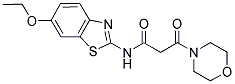 N-(6-ETHOXY-1,3-BENZOTHIAZOL-2-YL)-3-MORPHOLIN-4-YL-3-OXOPROPANAMIDE Struktur