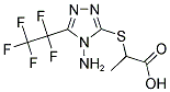 2-([4-AMINO-5-(1,1,2,2,2-PENTAFLUOROETHYL)-4H-1,2,4-TRIAZOL-3-YL]SULFANYL)PROPANOIC ACID Struktur