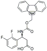 (S)-3-(2,3-DIFLUORO-PHENYL)-3-(9H-FLUOREN-9-YLMETHOXYCARBONYLAMINO)-PROPIONIC ACID Struktur