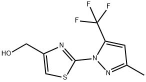 (2-[3-METHYL-5-(TRIFLUOROMETHYL)-1H-PYRAZOL-1-YL]-1,3-THIAZOL-4-YL)METHANOL Struktur