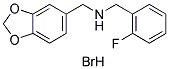 BENZO[1,3]DIOXOL-5-YLMETHYL-(2-FLUORO-BENZYL)-AMINE HYDROBROMIDE Struktur