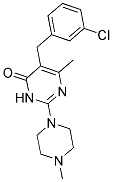 5-(3-CHLOROBENZYL)-6-METHYL-2-(4-METHYLPIPERAZIN-1-YL)PYRIMIDIN-4(3H)-ONE Struktur