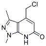 4-CHLOROMETHYL-1,3-DIMETHYL-1,7-DIHYDRO-PYRAZOLO[3,4-B]PYRIDIN-6-ONE Struktur